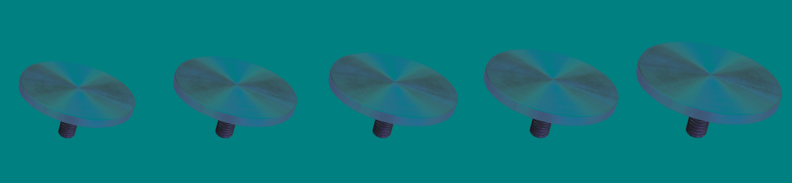 Заглушка под стекло M10, d-35, хром TL 6.43383