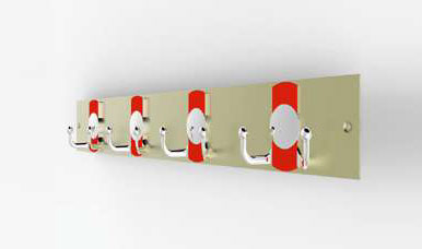 Мебельный крючок-вешалка для одежды двухрожковый TL 3.30235-TL 3.30237